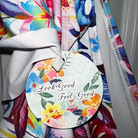 NWT Telaura One Piece Ruffle Floral Print Swimsuit - Picture 8 of 10